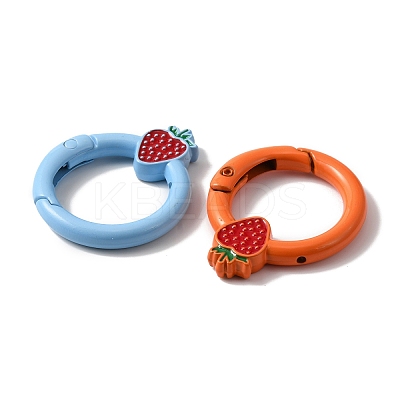 Spray Painted Alloy Spring Gate Rings PALLOY-R141-04-1