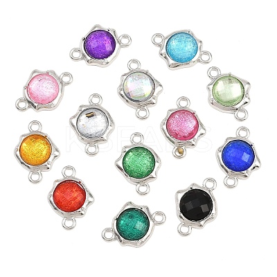 Alloy Resin Sun Connector Charms RE-CBA4818-03B-1