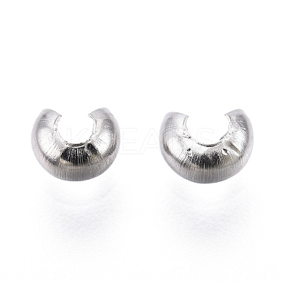 Non-Tarnish 304 Stainless Steel Crimp Beads Covers STAS-S117-011A-1