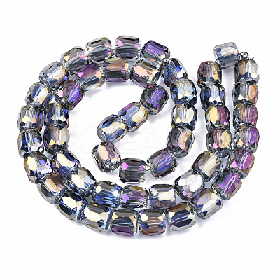 Transparent Electroplate Glass Beads Strands EGLA-T020-08-A-1