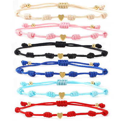 Adjustable Nylon Cord Braided Bracelets AN6953-7-1