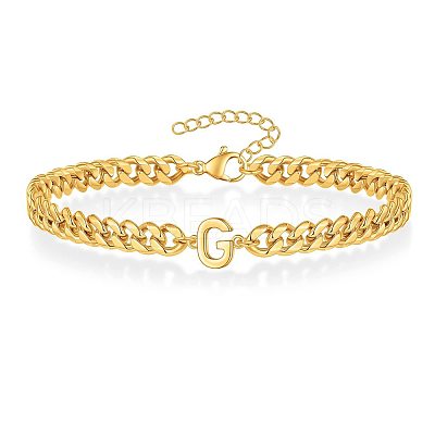 Letter 304 Stainless Steel Link Bracelets FS-WG7830E-06-1