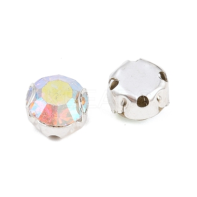 Flat Round Sew on Rhinestone Montee Beads STAS-B107-01E-02S-1
