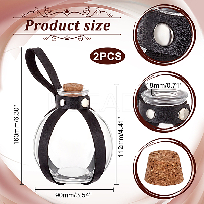 Dark Magic Cork Potion Bottle AJEW-WH0415-80A-1