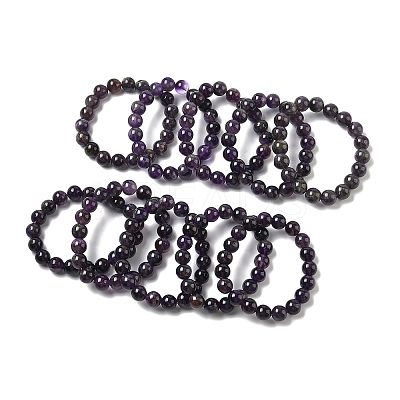 Natural Amethyst Stretch Bracelets X-B073-2-1