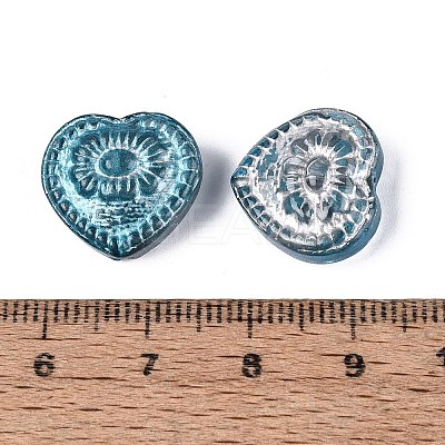 Baking Paint Transparent Glass Beads DGLA-N018-26B-1