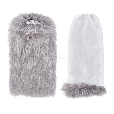 Polyester Imitation Fox Hair Boot Cover AJEW-WH0570-04C-1