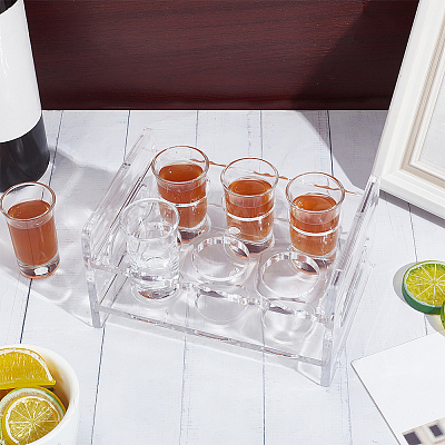 Acrylic Holders for 6 Round Shot Glasses AJEW-WH0473-04-1