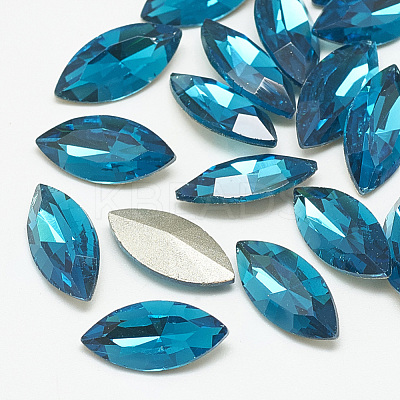 Pointed Back Glass Rhinestone Cabochons RGLA-T083-5x10mm-14-1