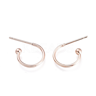 304 Stainless Steel Earring Hooks LS-X-STAS-K211-01RG-1