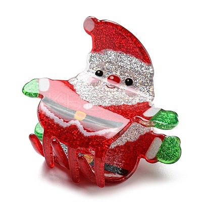 Christmas Theme Glitter Acrylic Claw Hair Clips LS-PHAR-R179-04-1