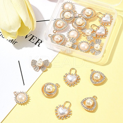 20Pcs 5 Styles Alloy Rhinestone Charms ALRI-FS0001-06-1