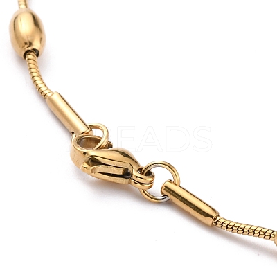 304 Stainless Steel Round Snake Chain Necklaces STAS-G244-84G-1