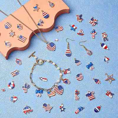 50Pcs 50 Styles Alloy Enamel Pendant Independent Japanese Flag Pendant Alloy Accessories JX631A-1