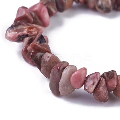 Natural Rhodochrosite Beads Stretch Bracelets BJEW-JB04152-04-1