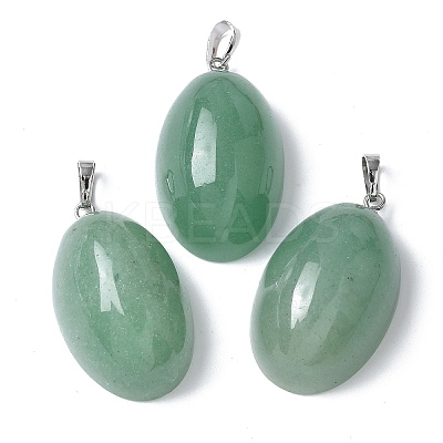 Natural Green Aventurine Pendants G-A259-03P-06-1