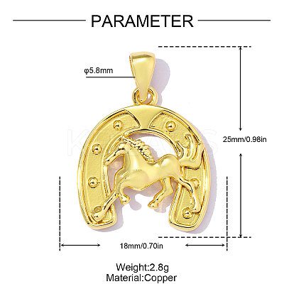 Brass Pendants KK-OY001-38G-1