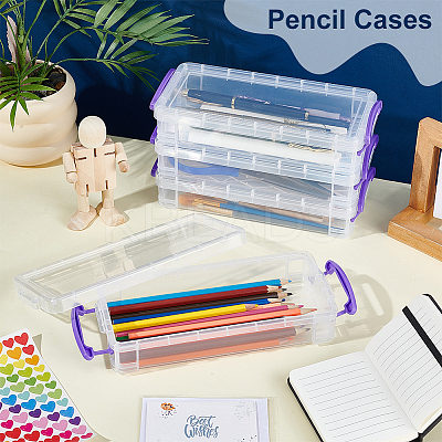 Rectangle Plastic Pencil Case AJEW-WH0596-276D-1