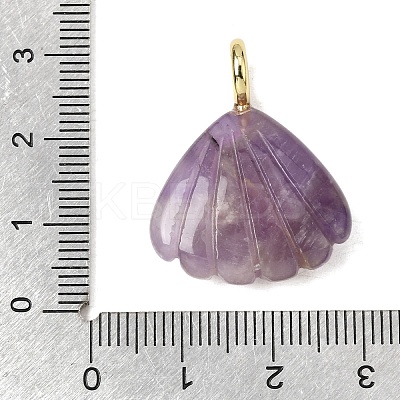 Natural Amethyst Carved Pendants G-C282-05F-1