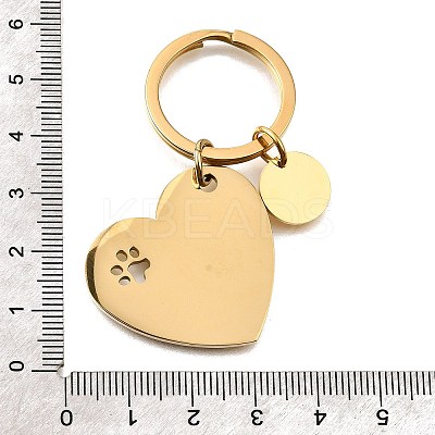 304 Stainless Steel Keychains KEYC-K024-01G-1