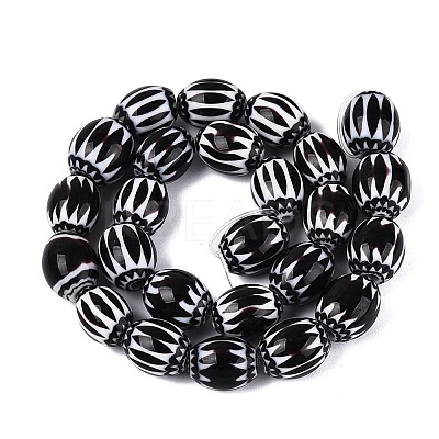 Handmade Millefiori Glass Barrel Beads LS-LA-N002-06A-1