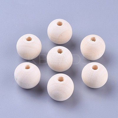 Unfinished Wood Beads X-WOOD-S651-18mm-LF-1