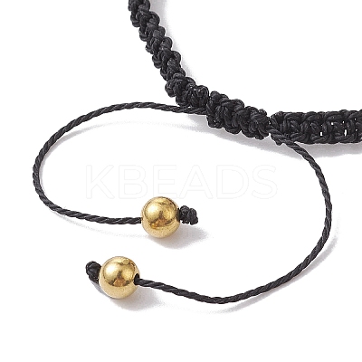 Sport Theme Acylic & Alloy Braided Bead Bracelet BJEW-JB10122-01-1