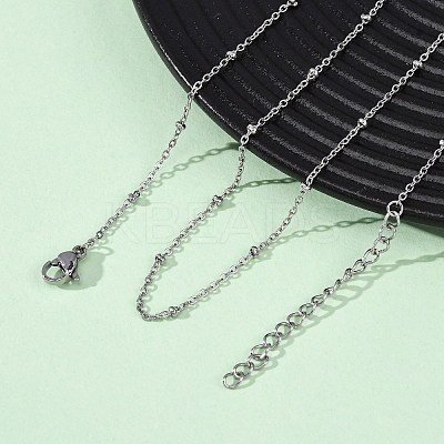 2.5MM 304 Stainless Steel Satellite Chain Necklaces NJEW-T016-25P-1