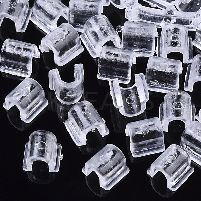 Transparent AS Plastic Base Buckle Hair Findings FIND-T064-004B-01-1