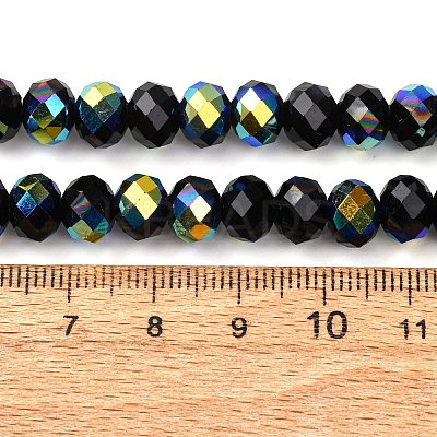 Electroplate Transparent Glass Beads Strands EGLA-A046-01C-05-1