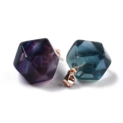 Natural Fluorite Carved Pendants G-J387-99-1