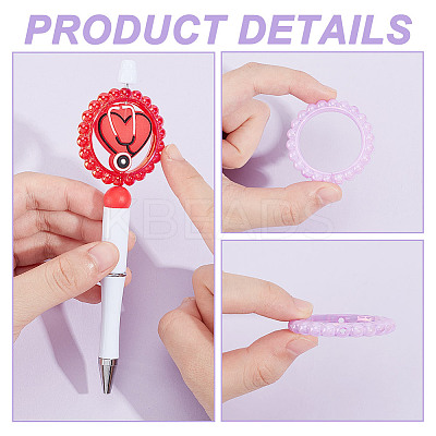28Pcs 14 Styles Acrylic Bead Frame SACR-GA0001-08-1