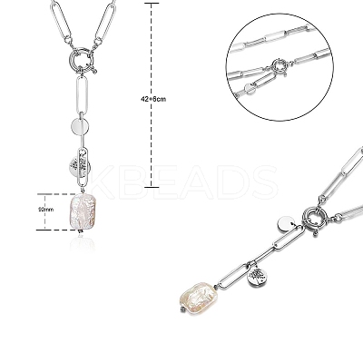 Lariat Necklaces NJEW-PH01399-02-1