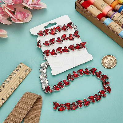 1Yard Iron Glass Rhinestone Cup Chains CH-FG0001-01B-1