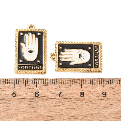 Tarot Fortune 304 Stainless Steel Enamel Pendants SA-CBAD609-01G-1