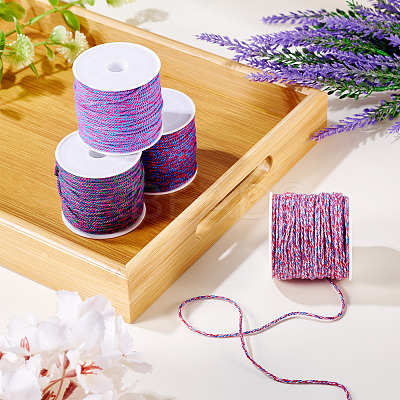 4 Rolls 4 Colors Cotton Braid Thread OCOR-TA0002-68B-1