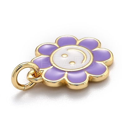 Brass Enamel Charms KK-O135-01D-1