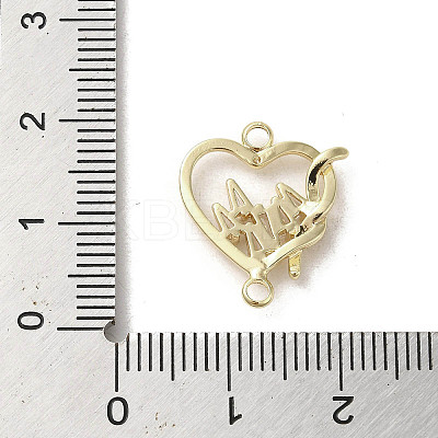 Brass Pave Clear Cubic Zirconia Connector Charms LS-KK-C043-03G-1