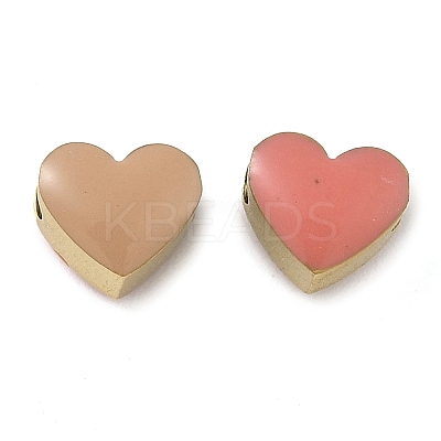 Ion Plating(IP) 304 Stainless Steel Enamel Beads STAS-B075-09G-07-1