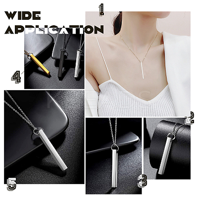 3Pcs 3 Colors 304 Stainless Steel Pendants STAS-UN0034-44-1
