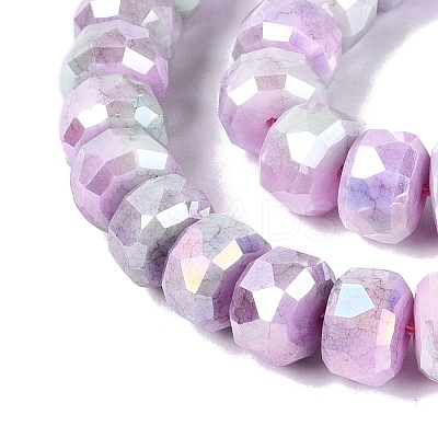 Anti-Tarnish Electroplate Glass Beads Strands GLAA-T025-10mm-11L-1