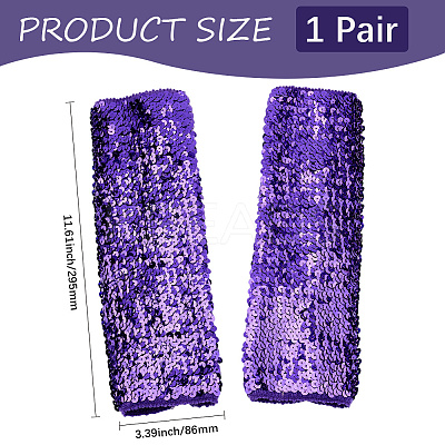 Elastic String with Plastic Glitter Oversleeve AJEW-WH20080-42C-1