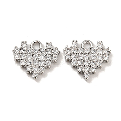 Brass Micro Pave Cubic Zirconia Charms KK-R152-20P-1
