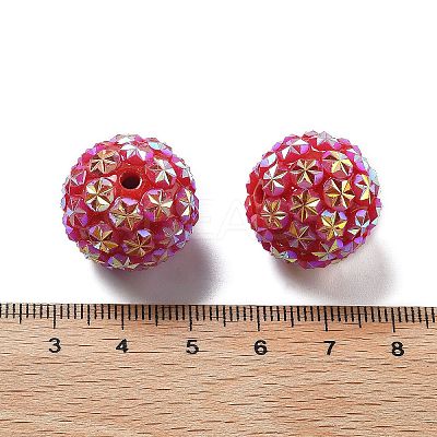 Acrylic Rhinestone Ball Beads OACR-A035-01D-1