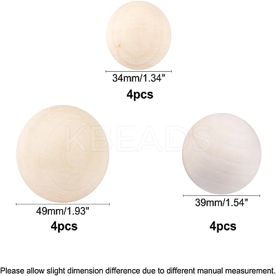 Natural Wooden Round Ball WOOD-PH0001-17-WH-1