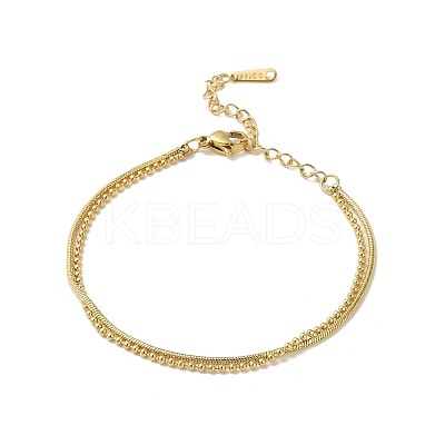 304 Stainless Steel Multi-strand Bracelets LS-BJEW-C110-02G-1