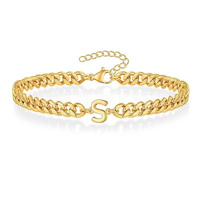 Letter 304 Stainless Steel Link Bracelets FS-WG7830E-18-1