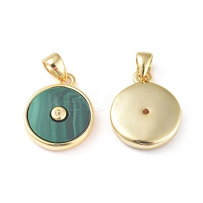 Natural Malachite Charms KK-L192-B02-1