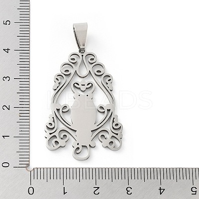 Non-Tarnish 201 Stainless Steel Pendants STAS-A090-12P-1