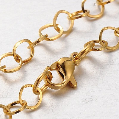 Boy's 304 Stainless Steel Rolo Chain Necklace STAS-L127-04-1